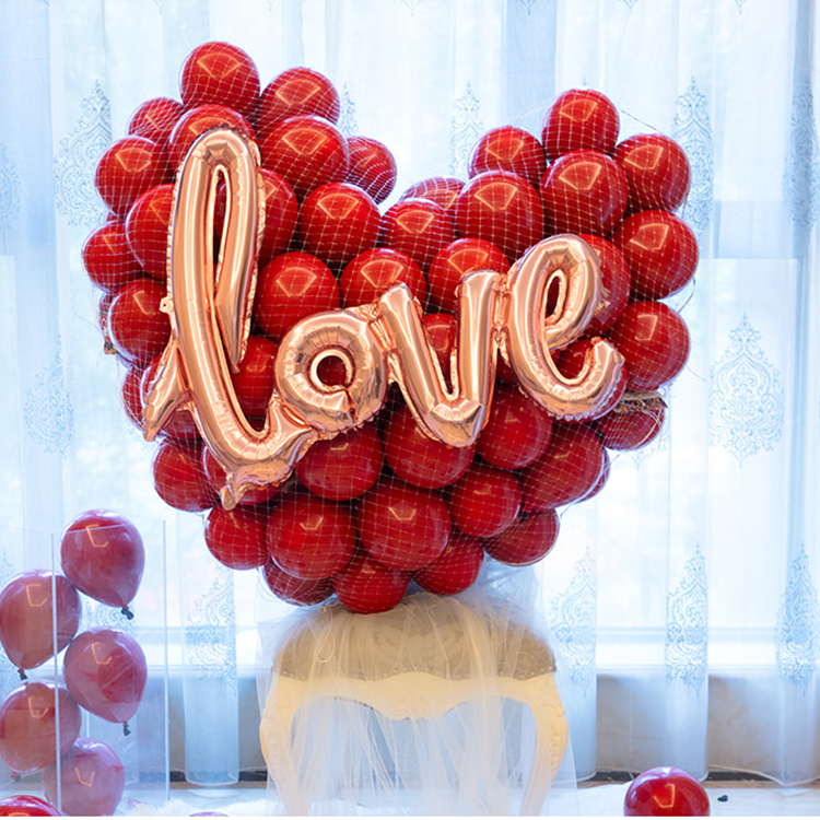 Шар (41''/104 см) Фигура, Надпись "Love", Розовое Золото, 1 шт.