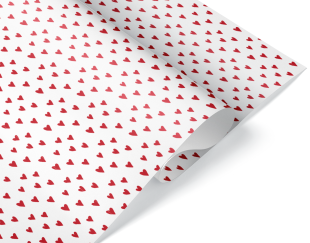 Упаковочная бумага 70гр (0,6*10 м) Сердечки, 1 шт.