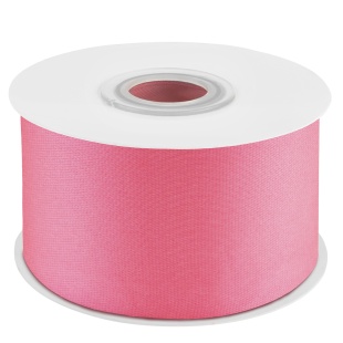 Лента атласная (3,8 см*22,85 м) Ярко-розовый, 1 шт.
