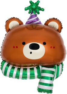 Шар (38''/97 см) Фигура, Мишка в колпачке, 1 шт.