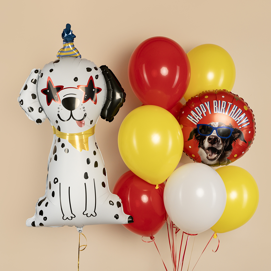 Шар (34''/86 см) Фигура, Далматинец в колпачке, 1 шт. в уп.