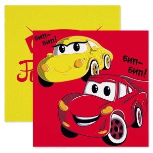 Сервировочные салфетки, Веселые машинки, 33*33 см, 20 шт.
