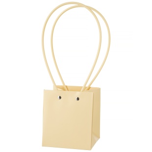 Пакет для цветов, Мастхэв, Нежная пастель, Светло-желтый, 13*12*11 см, 1 шт.