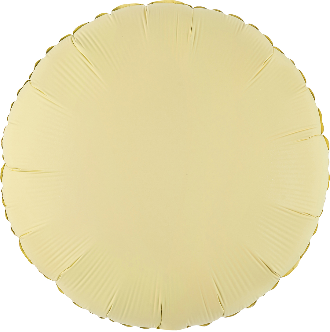Шар (18''/46 см) Круг, Сливочное масло, Матовый, 1 шт.