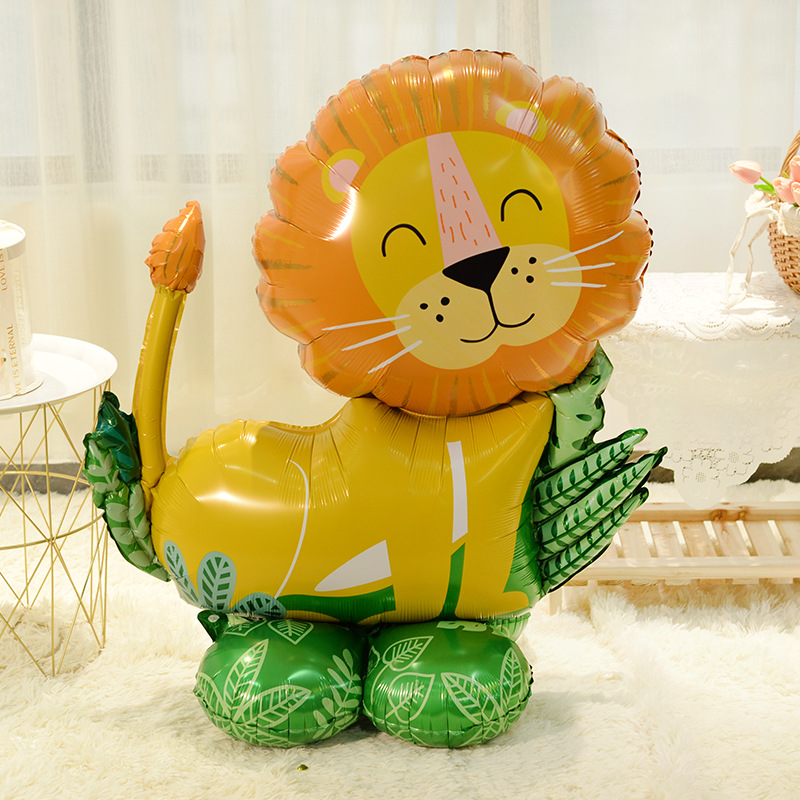 Шар 3D (34''/86 см) Фигура на подставке, Лев, 1 шт. в уп.