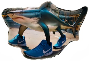 Шар (28''/71 см) Фигура, Акула, 1 шт.