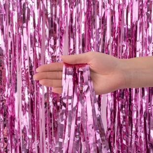 Занавес Дождик Звезды Люкс, Розовое Золото, Металлик, 100*200 см, 1 шт.