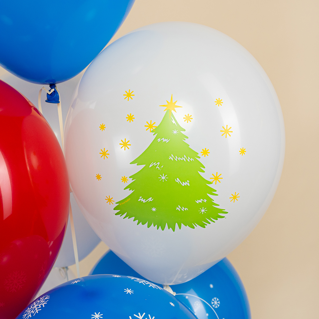 Шар (12''/30 см) С Новым Годом!, Ассорти, пастель, 5 ст, 25 шт.