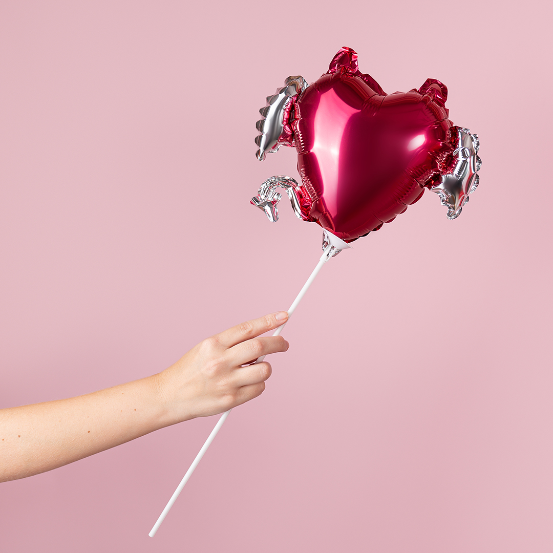 Шар (12''/30 см) Мини-сердце, Тихий омут, 1 шт.