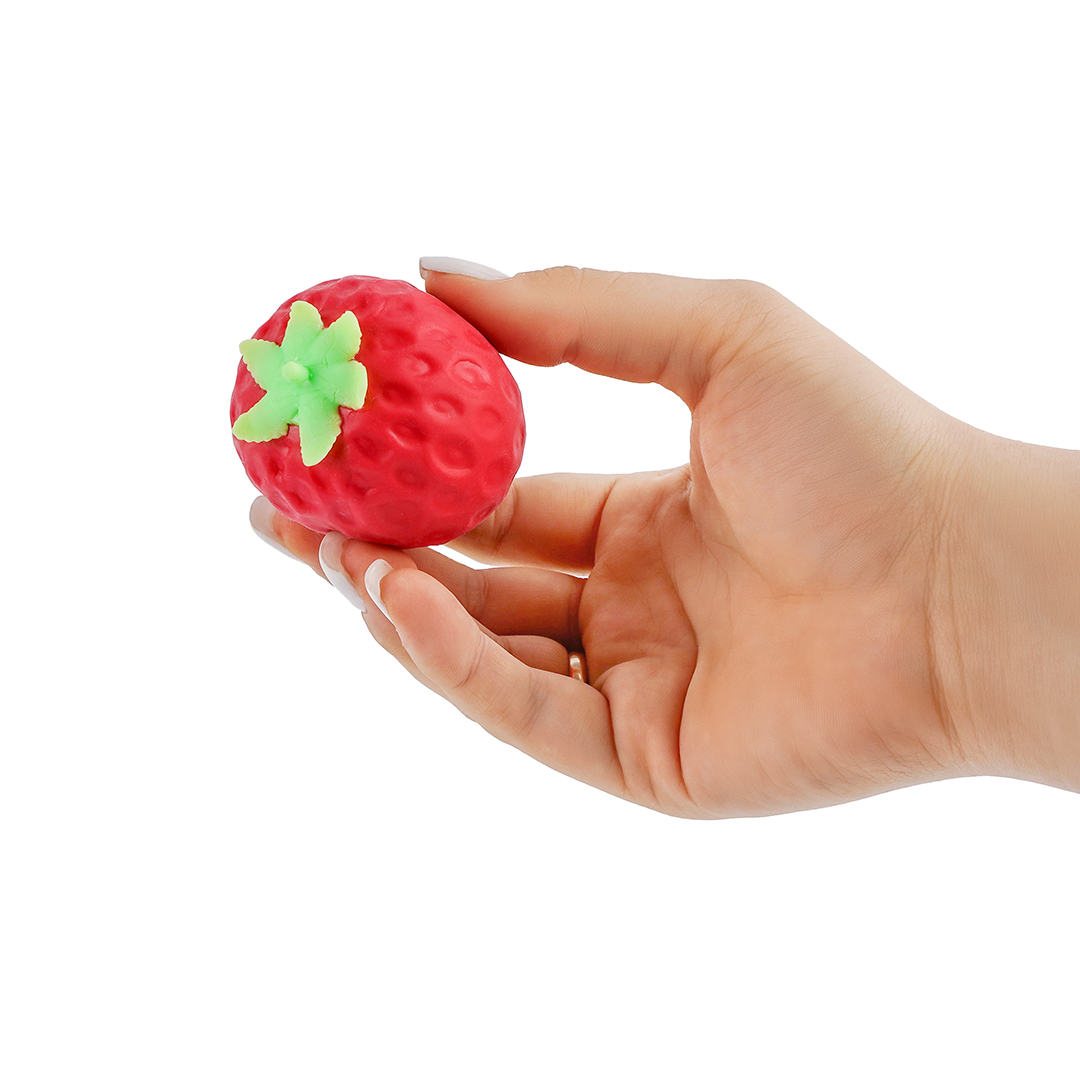 Игрушка - сквиш, Клубничка, Красный, 8*6*5 см, 1 шт. 