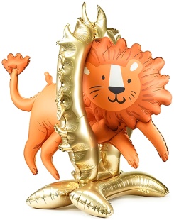 Шар 3D (44''/112 см) Фигура на подставке, Цирк, Смелый лев, 1 шт. в уп.