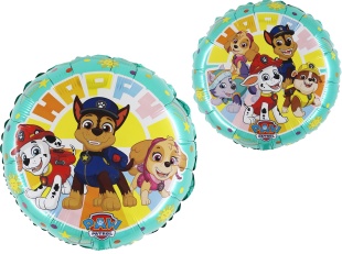 Шар (18''/46 см) Круг, Щенячий Патруль, Счастливая команда, 1 шт. в уп.