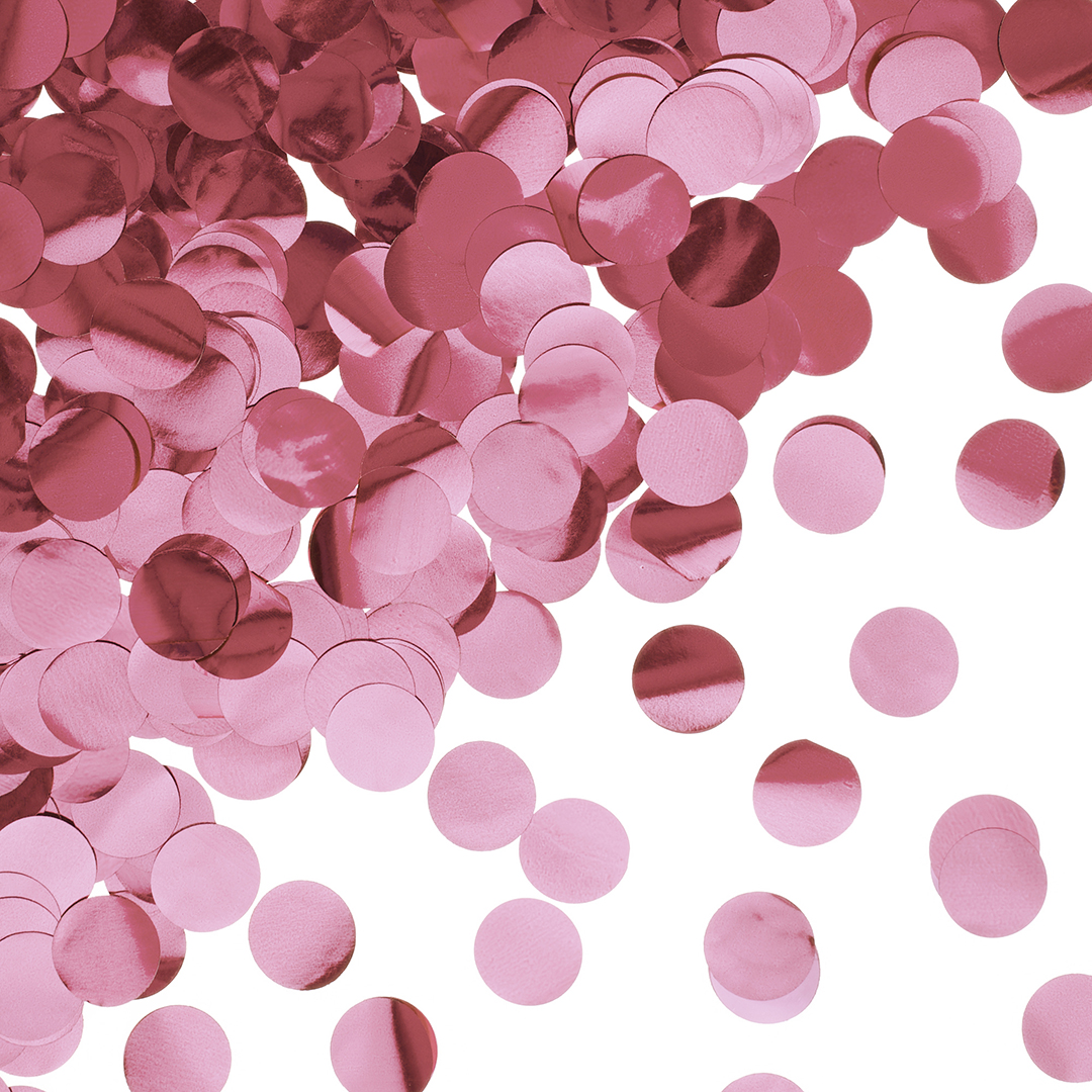 Конфетти фольга Круг, Светло-розовый, Металлик, 2 см, 50 г.