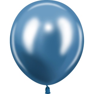 Шар (12''/30 см), Синий, хром, 50 шт.