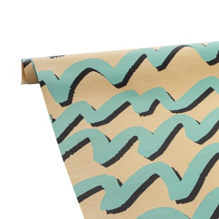 Упаковочная бумага, Крафт (0,7*1 м) Волны, 1 шт.
