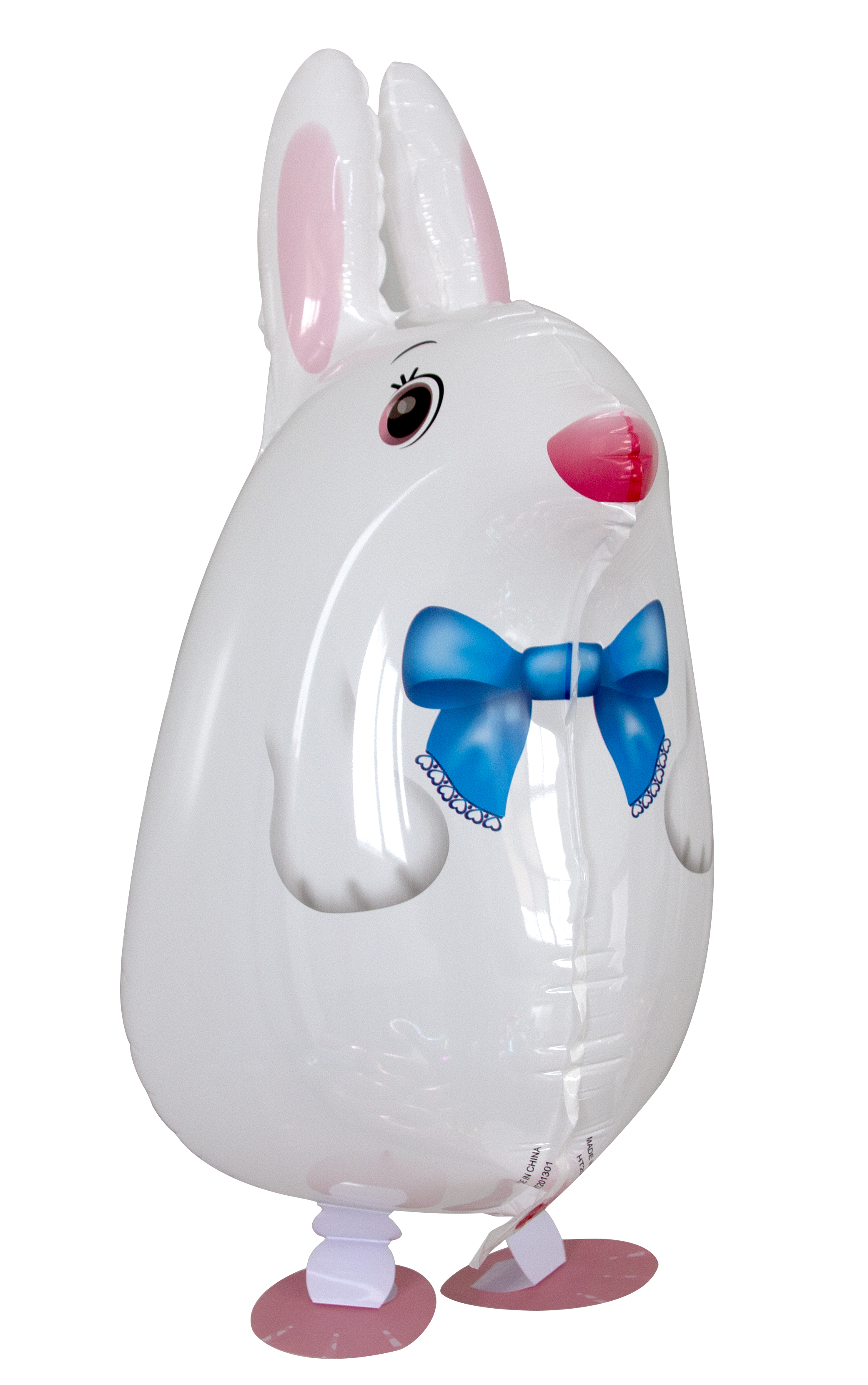 Шар 3D (24''/61 см) Ходячая Фигура, Заяц, Белый, 1 шт.