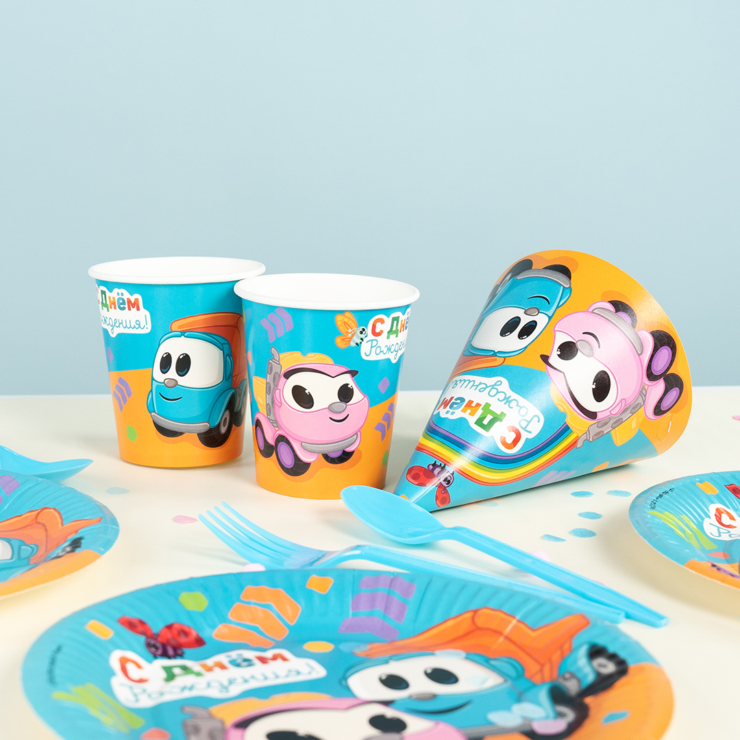 Стаканы (250 мл) Грузовичок Лёва, 6 шт.