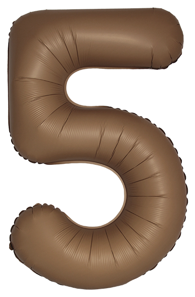 Шар (40''/102 см) Цифра, 5 Slim, Шоколад, Матовый, 1 шт. Шар (40''/102 см) Цифра, 5 Slim, Шоколад, Матовый, 1 шт.