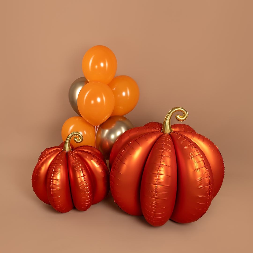 Шар (32''/81 см) Фигура 3D, Тыква, Сатин, 1 шт. в уп.