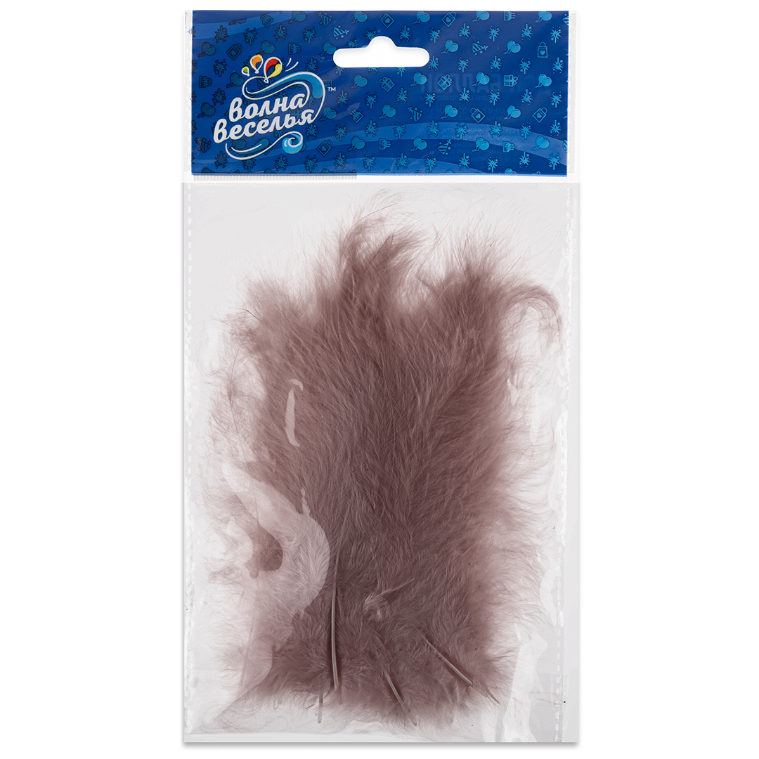 Перья, Премиум, Ретро Какао, 12-15 см, 30 шт.