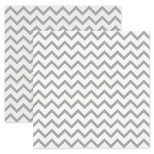 Сервировочные салфетки, Белые зигзаги, Серебро, 33*33 см, 20 шт.
