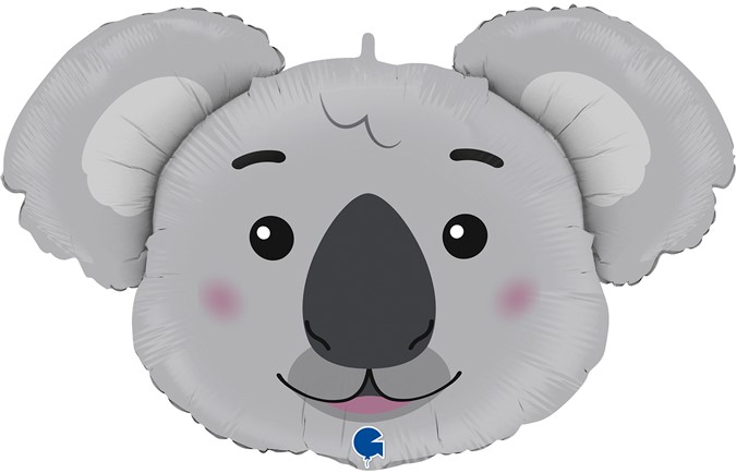 Шар (13''/33 см) Мини-фигура, Голова, Коала, 1 шт.