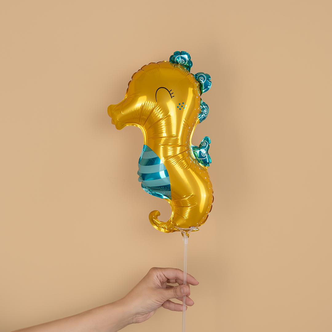 Шар (10''/25 см) Мини-фигура, Морской конек, 1 шт.