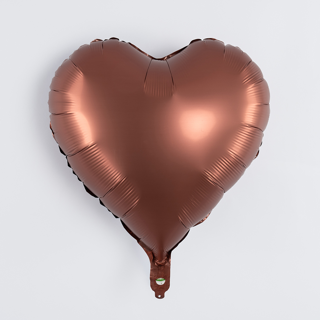 Шар (18''/46 см) Сердце, Шоколад, Сатин, 1 шт.