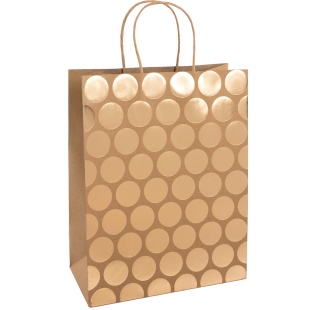 Пакет подарочный, Крафт 210гр, Роскошь золота, Дизайн №1, Металлик, 17*15*8 см, 1 шт.