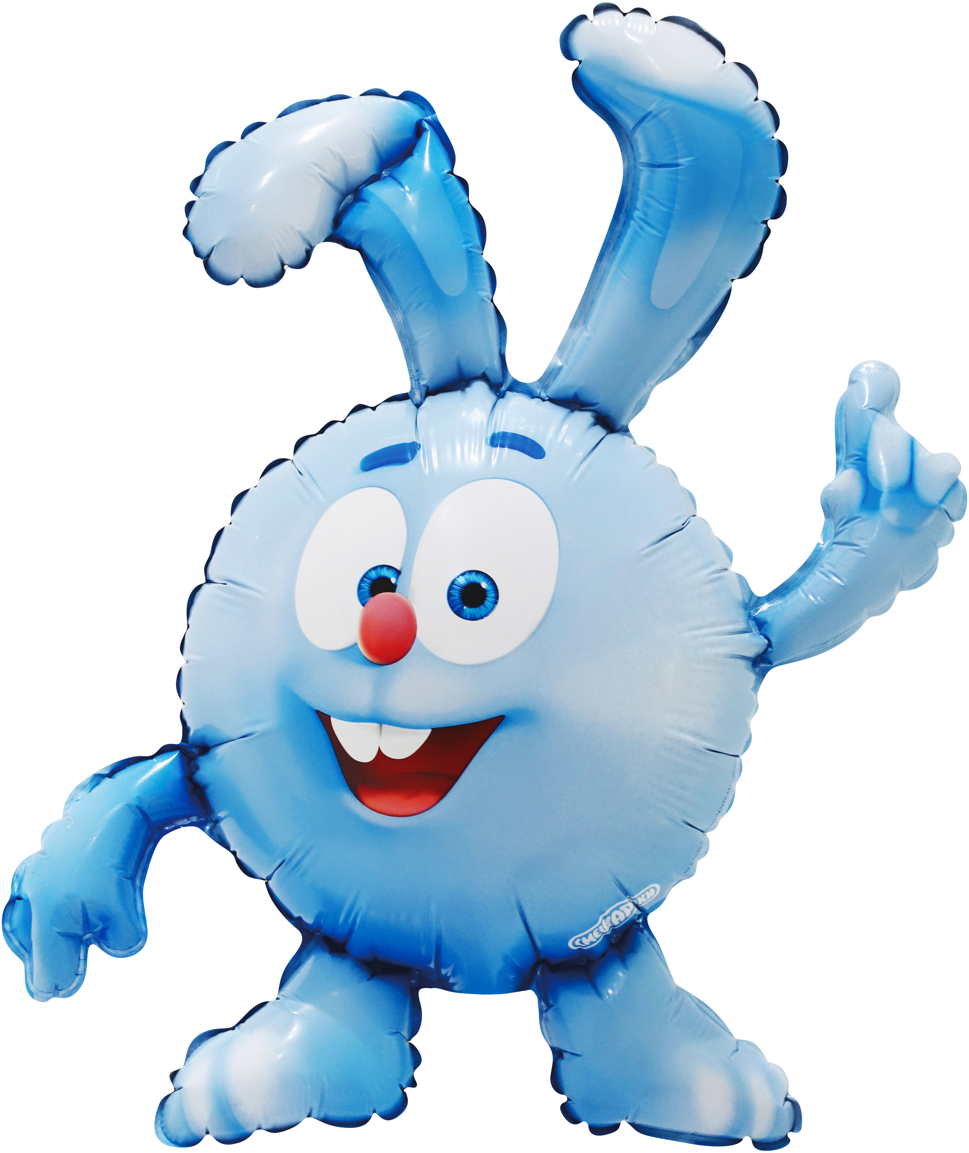 Шар с клапаном (17''/43 см) Мини-фигура, Смешарики, Крош, 5 шт. в уп.