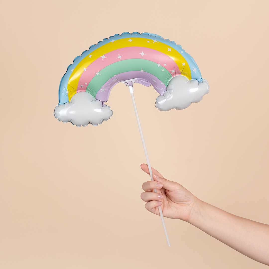 Шар (15''/38 см) Мини-фигура, Нежная радуга, 1 шт.