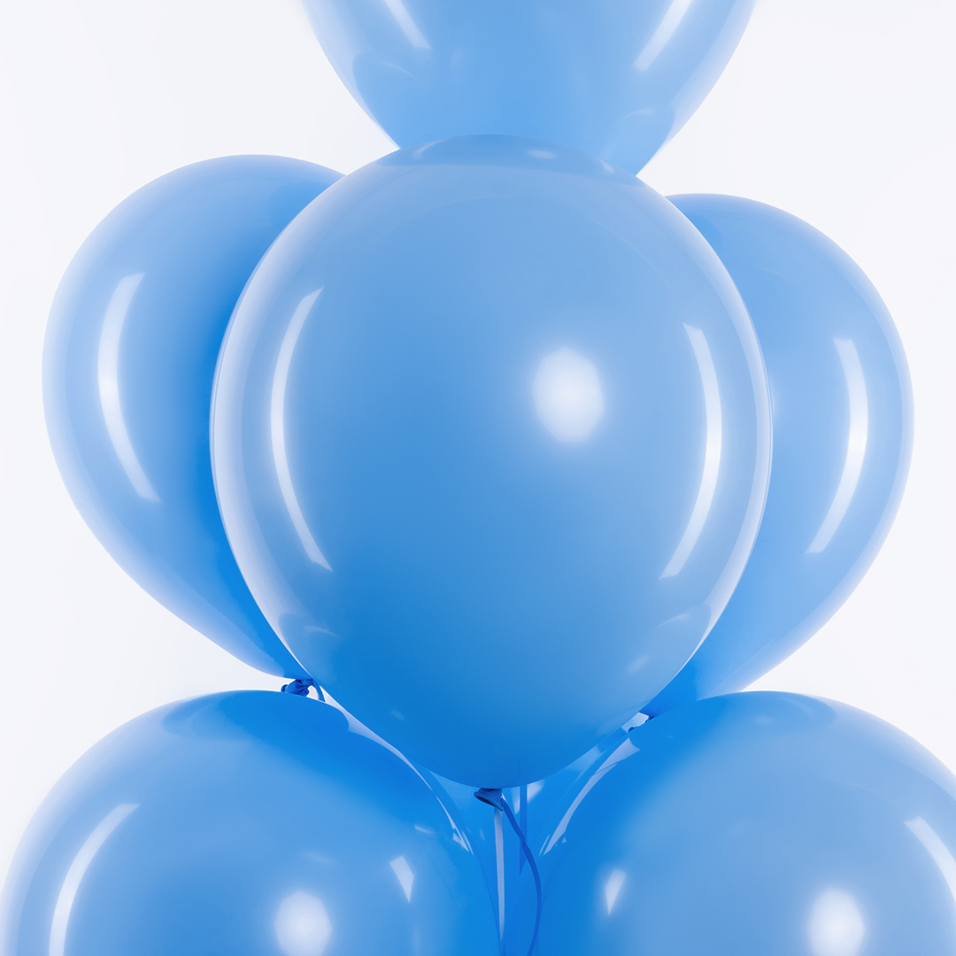 Шар (12''/30 см), Голубой, пастель, 100 шт.