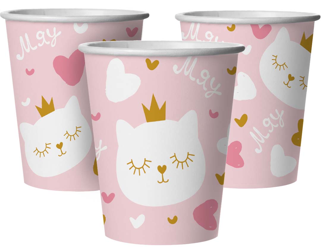 Стаканы (250 мл) Котенок Принцесса, 6 шт.