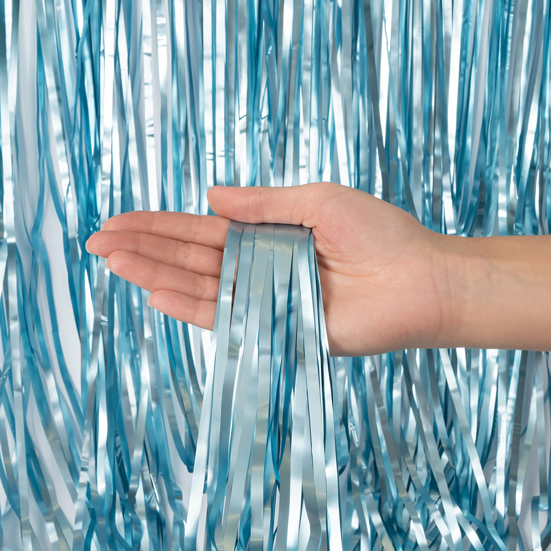 Занавес Дождик Голубой, Матовый металл, 100*200 см, 1 шт.