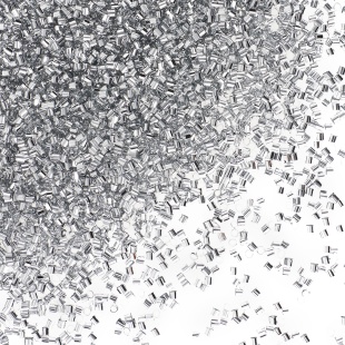 Конфетти фольга Цилиндр, Серебро, Металлик, 0,2 см, 20 г.