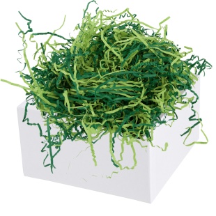 Наполнитель для коробок, бумага, Зеленый микс, 50 г.