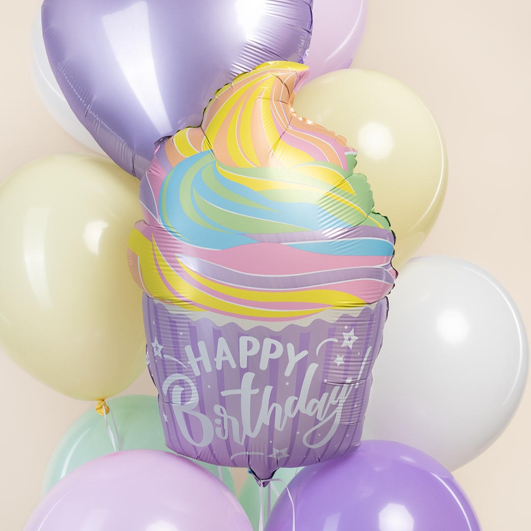 Шар (23''/58 см) Фигура, Нежный капкейк, 1 шт.
