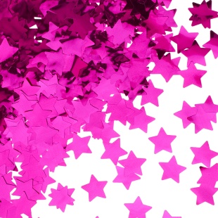 Конфетти фольга Звезда, Фуксия, Металлик, 2,5 см, 50 г.