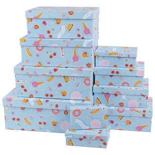 Набор коробок Сладости Вкусняшки, 33*20*13 см, 10 шт. в упак. 