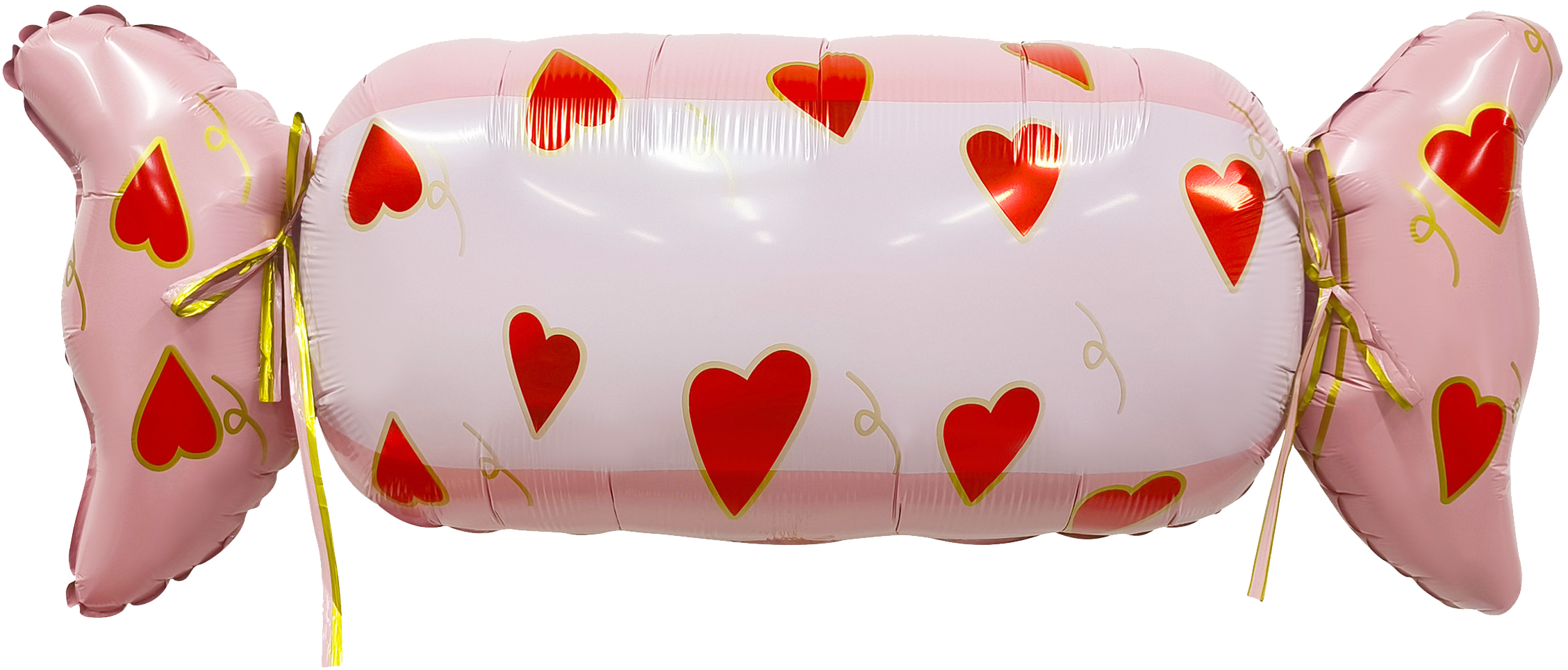 Шар (41''/104 см) Фигура, Конфета Сердечки, Розовый, 1 шт.