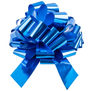 Бант Шар, Синий, Металлик, 36 см, 1 шт. в упак. 