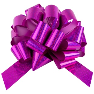 Бант Шар, Фуше, Голография, 36 см, 1 шт. в упак. 