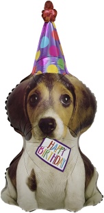 Шар (30''/76 см) Фигура, Щенок в колпачке, 1 шт. в уп.