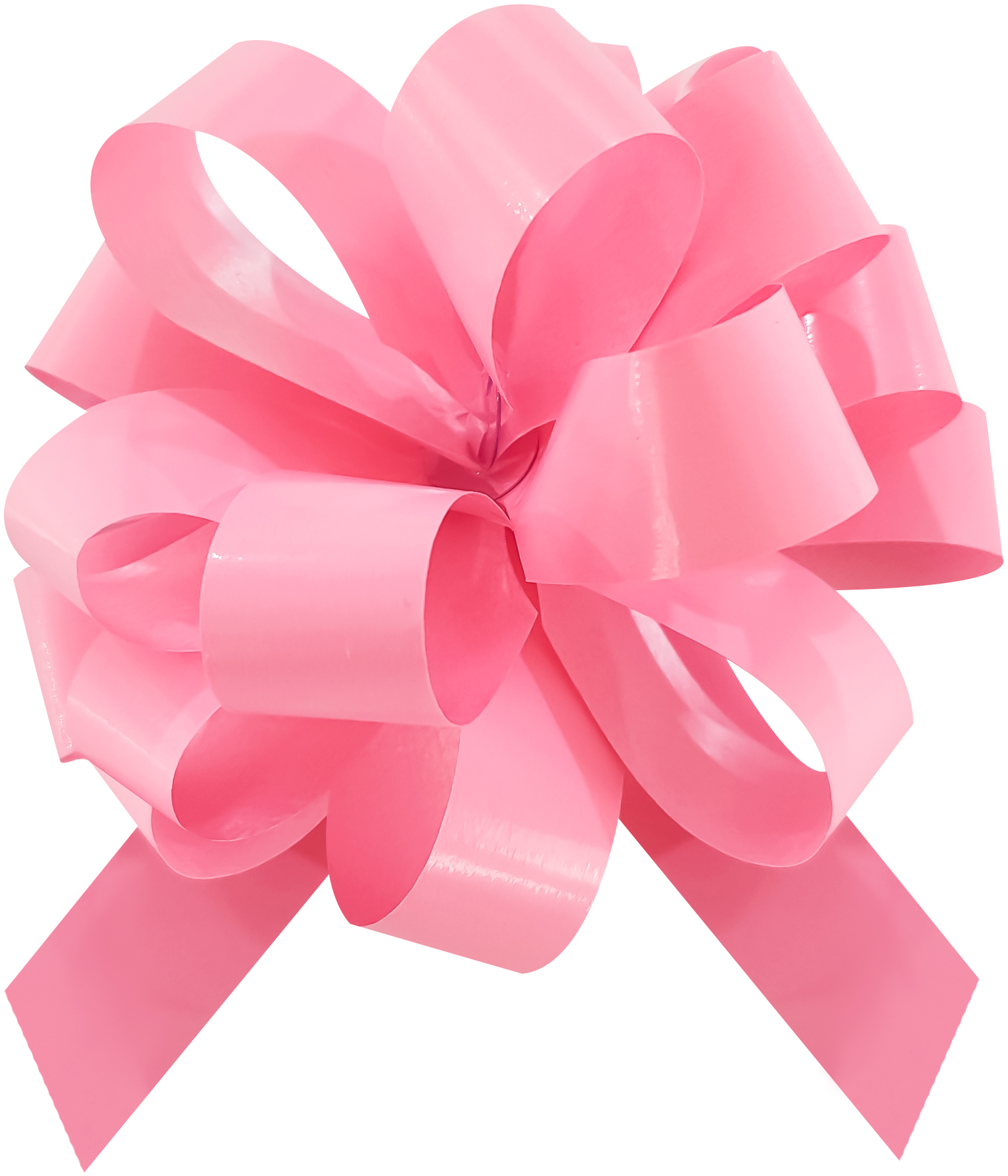 Бант Шар, Розовый, Лаковый, 10 см, 1 шт. в упак. 