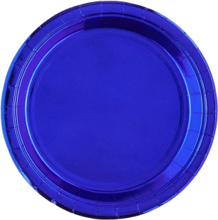 Тарелки (9''/23 см) Синий, Металлик, 6 шт.