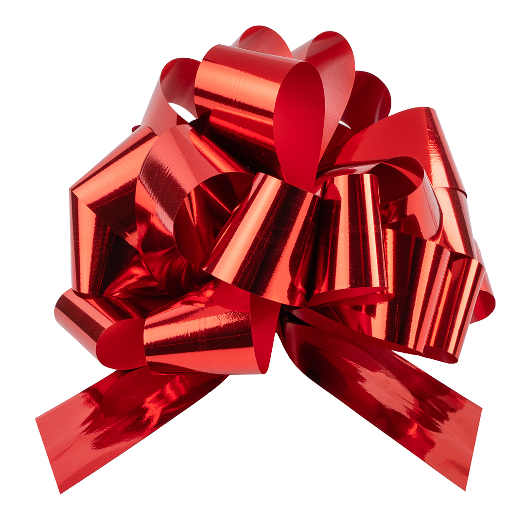 Бант Шар, Красный, Металлик, 36 см, 1 шт. в упак. 