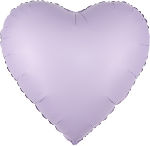 Шар (30''/76 см) Сердце, Сиреневый, Сатин, 1 шт. в уп.