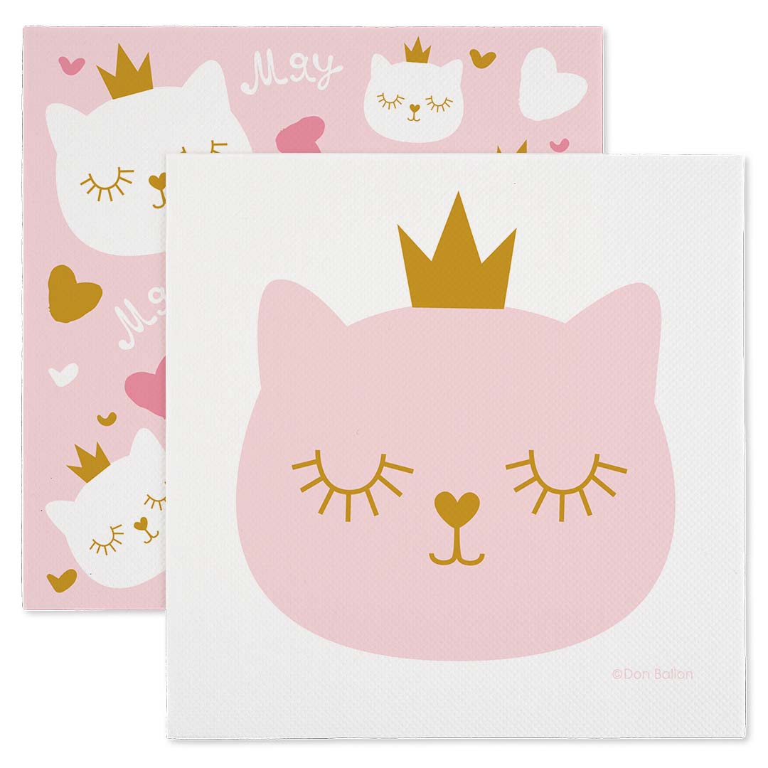 Сервировочные салфетки, Котенок Принцесса, 33*33 см, 20 шт.