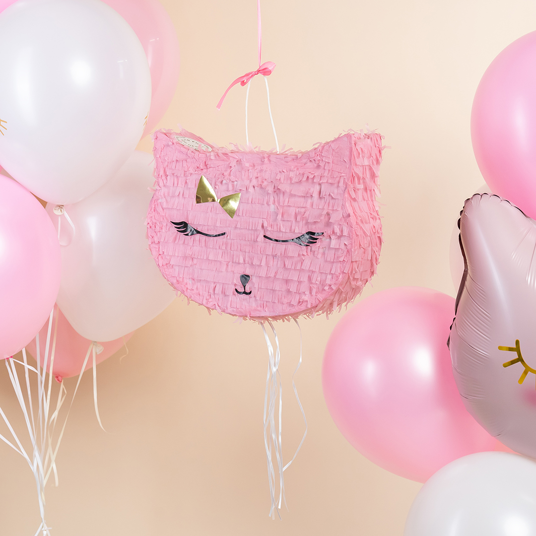 Пиньята Кошечка с бантиком, Розовый, 35*27*9 см, 1 шт. в упак. 