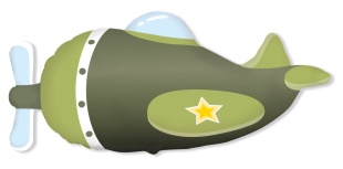 Шар (41''/104 см) Фигура, Военный самолет, 1 шт.